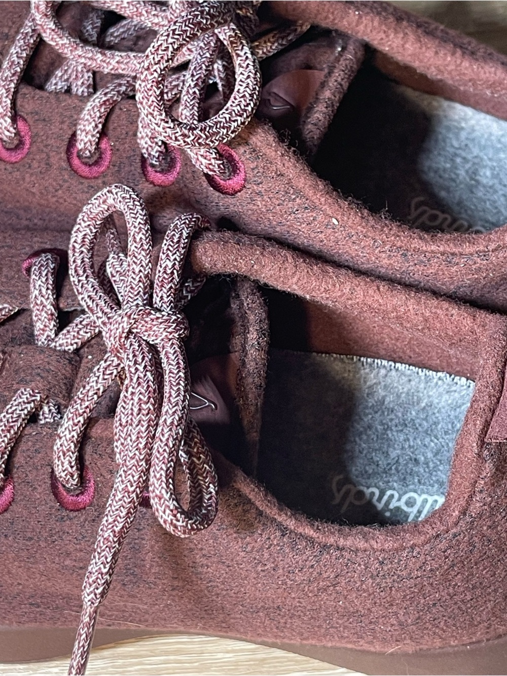 Allbirds Maroon marina Wool Lace-Up Sneakers - Picture 6 of 10